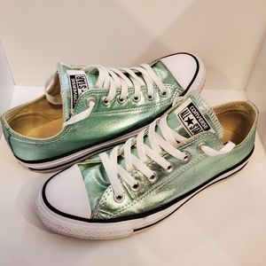 Converse Chuck Taylor All-Star Sneaker Metallic Jade Green Womens 8